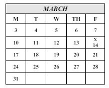 District School Academic Calendar for Calle Mayor Middle for March 2025