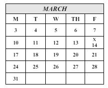 District School Academic Calendar for Yukon Elementary for March 2025