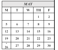 District School Academic Calendar for Seaside Elementary for May 2025