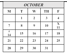 District School Academic Calendar for Seaside Elementary for October 2024