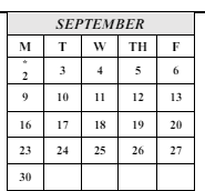 District School Academic Calendar for Jefferson Middle for September 2024