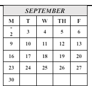 District School Academic Calendar for West High for September 2024