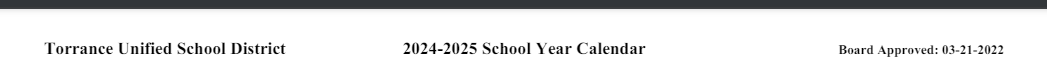 District School Academic Calendar for Seaside Elementary