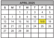 District School Academic Calendar for Harold Steele Elementary School for April 2025