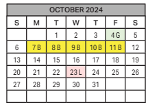 District School Academic Calendar for Fort Lowell Elementary School for October 2024