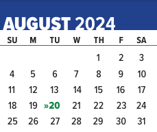 District School Academic Calendar for Mcclure Elementary School for August 2024