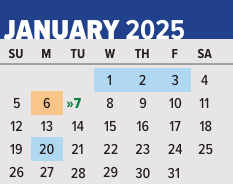 District School Academic Calendar for Mcclure Elementary School for January 2025