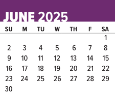 District School Academic Calendar for Mcclure Elementary School for June 2025