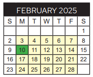 District School Academic Calendar for Jack Elementary for February 2025