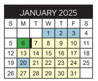 District School Academic Calendar for Moore Mst Magnet School for January 2025