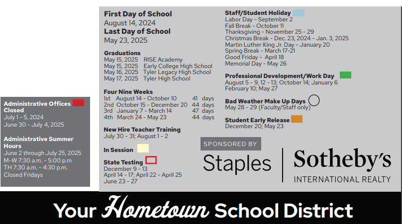 District School Academic Calendar Key for Rice Elementary