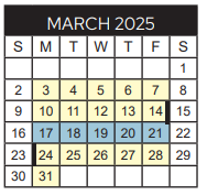 District School Academic Calendar for Bonner Elementary for March 2025