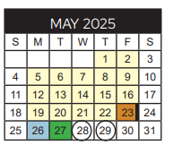 District School Academic Calendar for Alvin V Anderson Educational Compl for May 2025