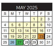 District School Academic Calendar for Griffin Elementary for May 2025