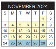 District School Academic Calendar for Alvin V Anderson Educational Compl for November 2024