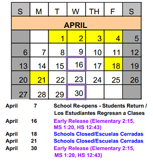 District School Academic Calendar for Skoff Elementary for April 2025