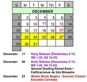 District School Academic Calendar for Skoff Elementary for December 2024