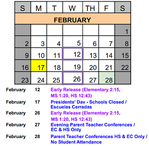 District School Academic Calendar for Skoff Elementary for February 2025