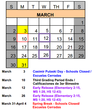 District School Academic Calendar for Skoff Elementary for March 2025