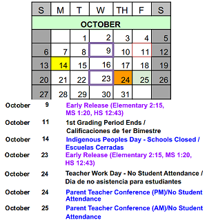 District School Academic Calendar for Skoff Elementary for October 2024
