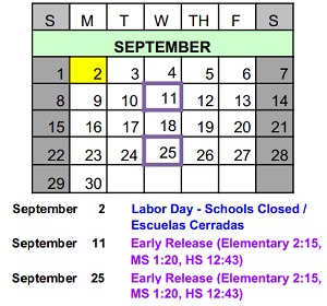 District School Academic Calendar for Skoff Elementary for September 2024