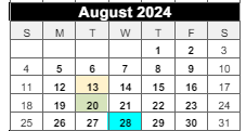 District School Academic Calendar for Walnut Grove Elementary for August 2024