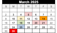 District School Academic Calendar for Walnut Grove Elementary for March 2025