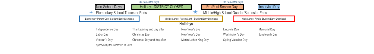 District School Academic Calendar Key for Sheridan Way Elementary