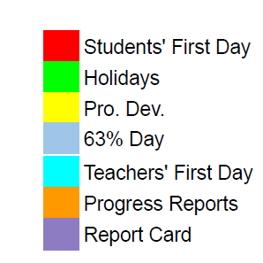 District School Academic Calendar Legend for Center For Alternative Programs