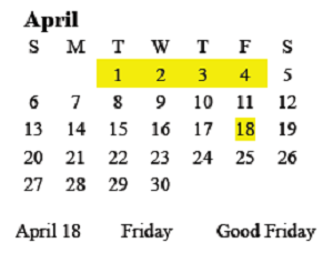 District School Academic Calendar for Deming Elementary School for April 2025
