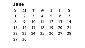 District School Academic Calendar for Deming Elementary School for June 2025