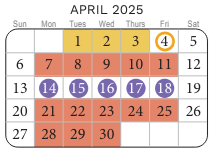 District School Academic Calendar for Center For Effective Learning Alt Ed Ctr for April 2025