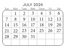 District School Academic Calendar for Center For Effective Learning Alt Ed Ctr for July 2024