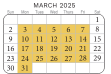 District School Academic Calendar for Center For Effective Learning Alt Ed Ctr for March 2025