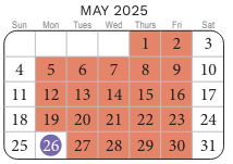 District School Academic Calendar for Creeds Elementary for May 2025