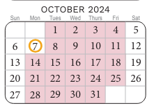 District School Academic Calendar for Center For Effective Learning Alt Ed Ctr for October 2024