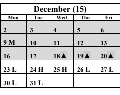 District School Academic Calendar for Crestwood Elementary for December 2024