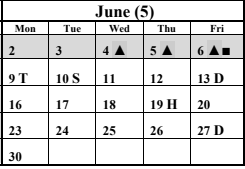 District School Academic Calendar for Green Acres Middle for June 2025