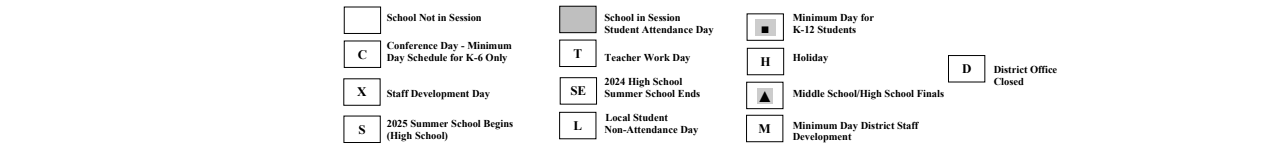 District School Academic Calendar Key for Hurley Elementary