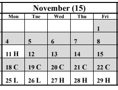 District School Academic Calendar for Green Acres Middle for November 2024