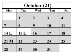 District School Academic Calendar for El Diamante High School for October 2024