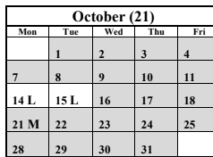 District School Academic Calendar for Four Creeks Elementary for October 2024