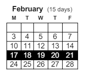 District School Academic Calendar for Paxton Center for February 2025