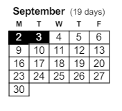 District School Academic Calendar for Paxton Center for September 2024