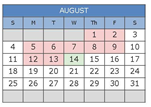 District School Academic Calendar for Hillcrest Professional Devel for August 2024