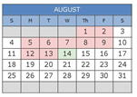 District School Academic Calendar for Cesar Chavez Middle School for August 2024