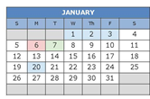 District School Academic Calendar for Cesar Chavez Middle School for January 2025