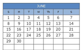District School Academic Calendar for North Waco Elementary School for June 2025