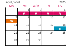 District School Academic Calendar for Fuller Elementary for April 2025
