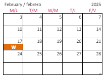 District School Academic Calendar for Willow Springs Elementary for February 2025